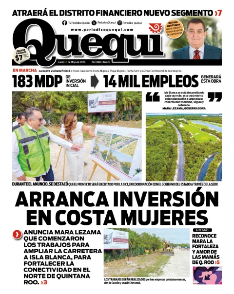 Portada de Quequi del lunes, 11 de mayo de 2026