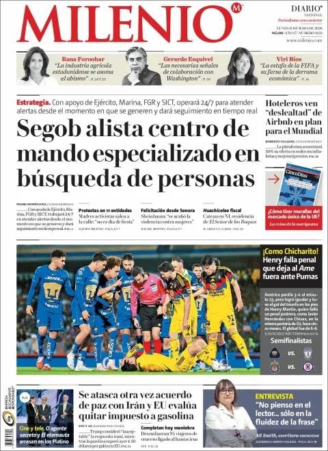 Portada de Milenio