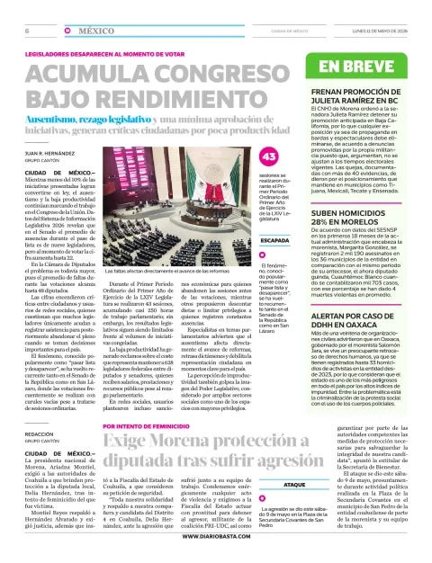 Portada de Basta! (contraportada)