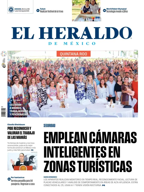 Portada de El Heraldo de Mexico - Quintana Roo