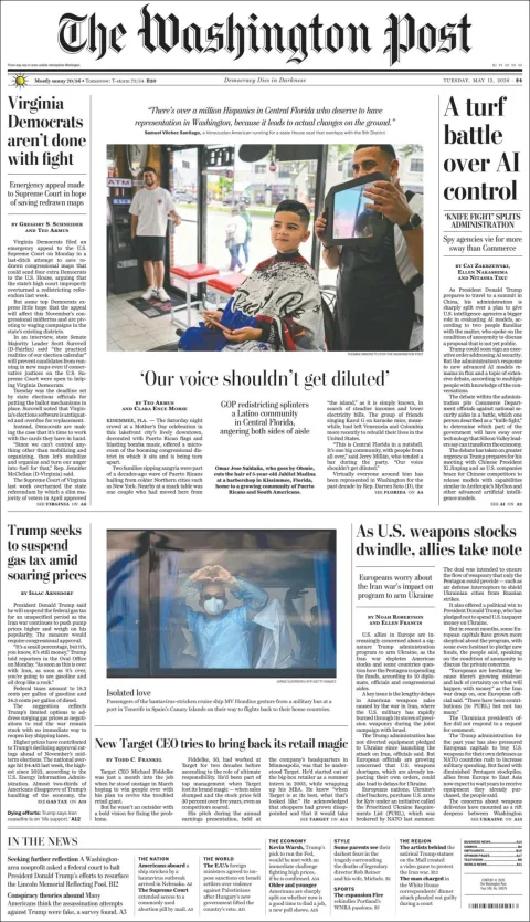 Portada de The Washington Post