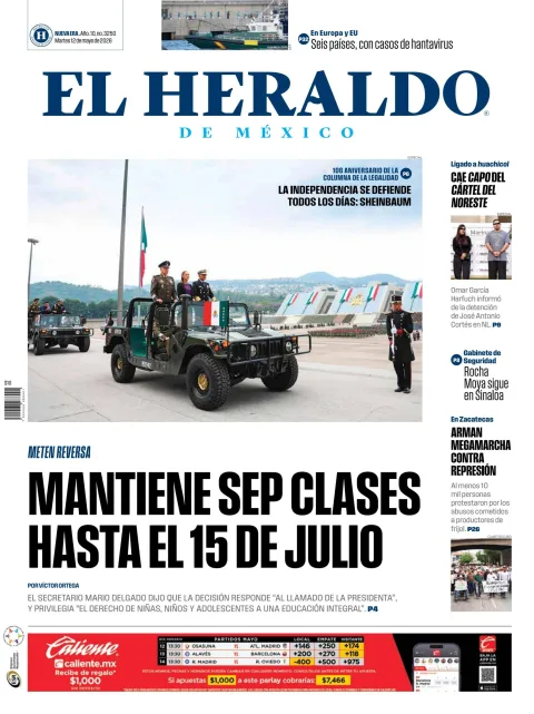 Portada de El Heraldo de Mexico