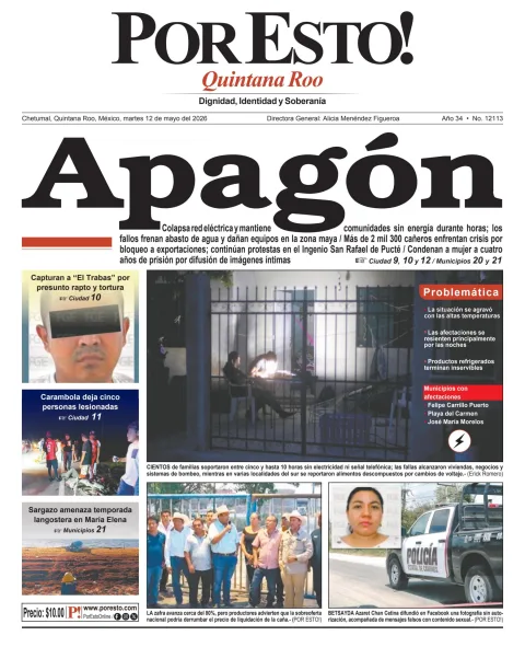 Portada de Por Esto (quintana Roo Chetumal)