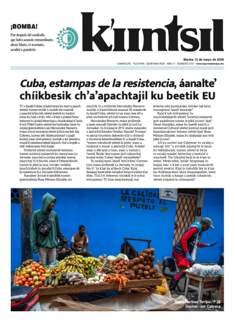 Portada de La Jornada - Kiintsil del martes, 12 de mayo de 2026