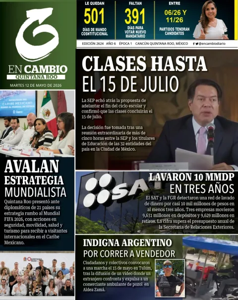 Portada de En Cambio - Quintana Roo (portada) del martes, 12 de mayo de 2026