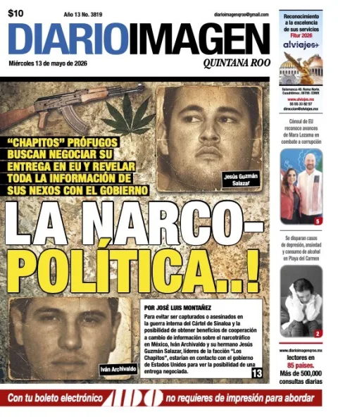 Portada de Diario Imagen Quintana Roo del miércoles, 13 de mayo de 2026
