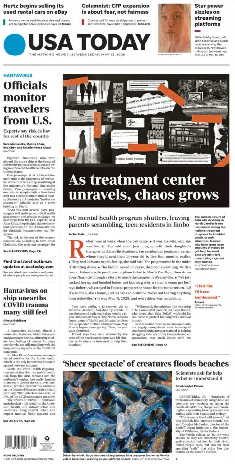 Portada de Usa Today
