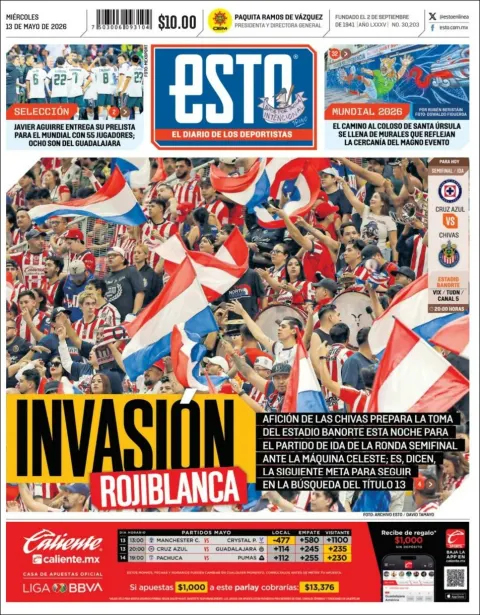 Portada de Esto del miércoles, 13 de mayo de 2026
