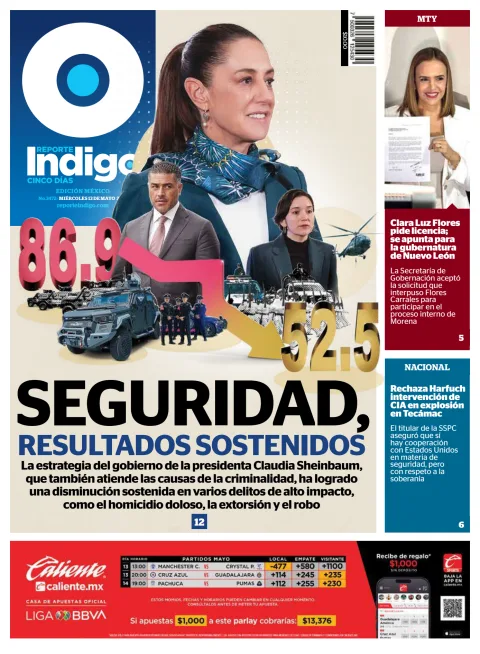 Portada de Reporte Indigo Nacional del miércoles, 13 de mayo de 2026
