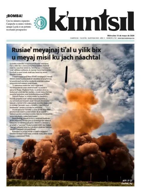 Portada de La Jornada - Kiintsil del miércoles, 13 de mayo de 2026