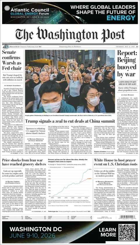 Portada de The Washington Post