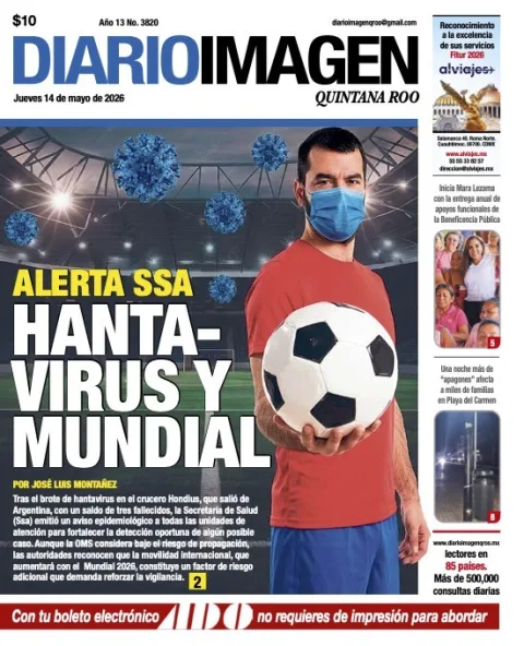 Portada de Diario Imagen Quintana Roo del jueves, 14 de mayo de 2026