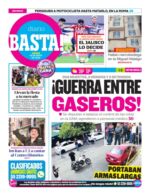 Portada de Basta! (contraportada)