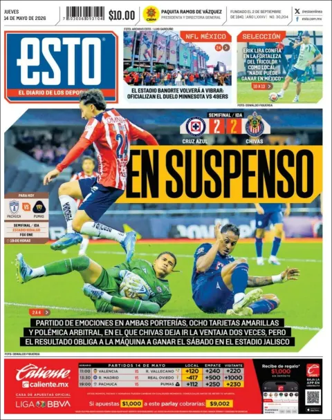 Portada de Esto del jueves, 14 de mayo de 2026