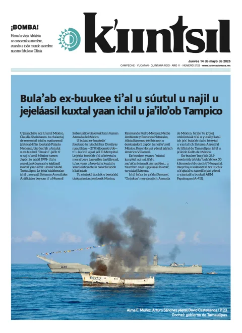 Portada de La Jornada - Kiintsil del jueves, 14 de mayo de 2026