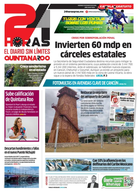 Portada de 24 Horas Quintana Roo