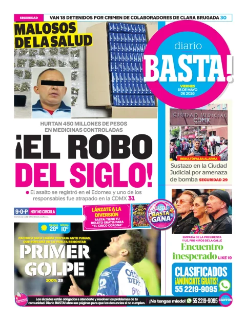 Portada de Basta! (contraportada)