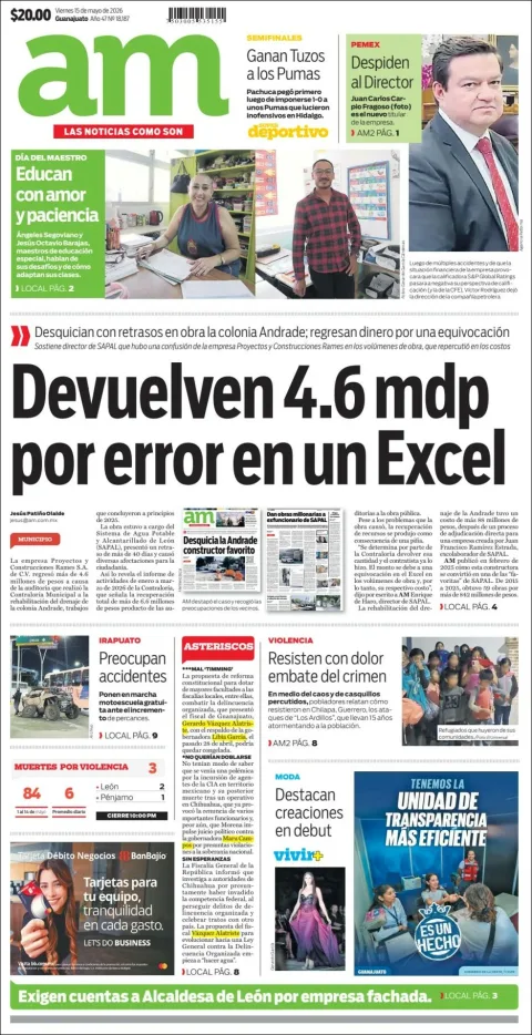 Portada de Am Corredor Industrial del viernes, 15 de mayo de 2026