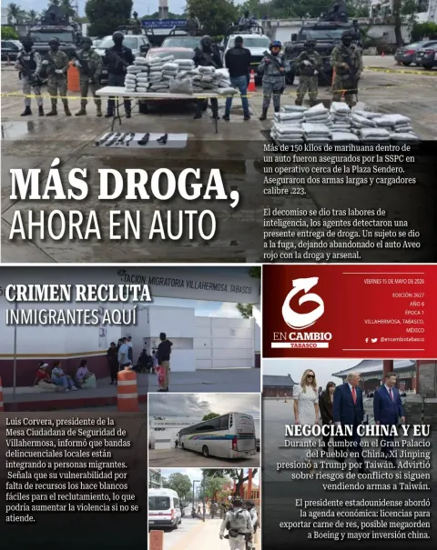 Portada de En Cambio - Tabasco (contraportada) del viernes, 15 de mayo de 2026