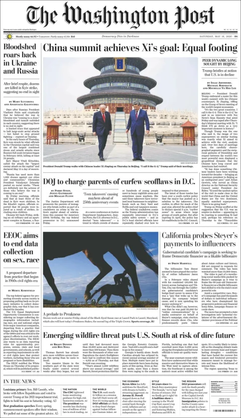 Portada de The Washington Post