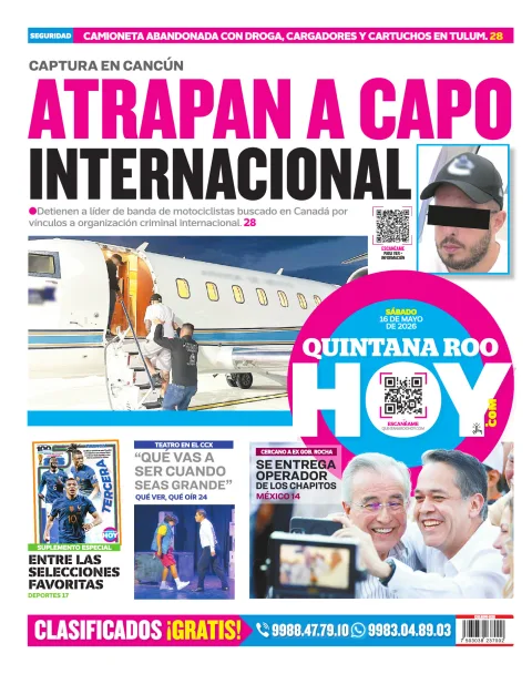 Portada de Quintana Roo Hoy (contraportada)