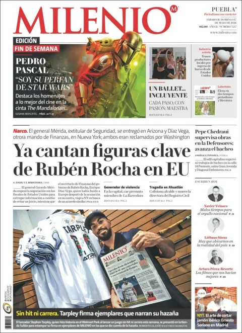 Portada de Milenio Puebla del sábado, 16 de mayo de 2026
