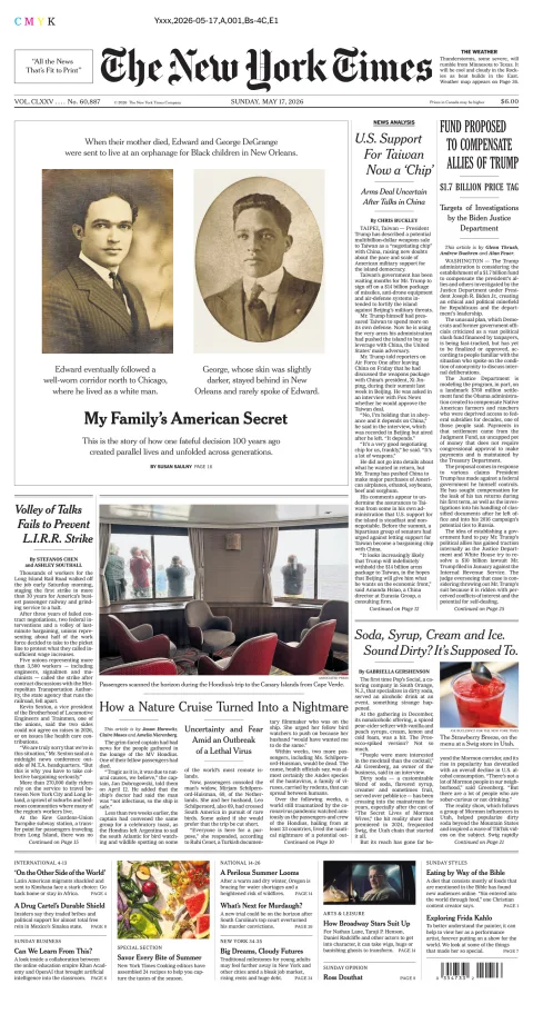 Portada de The New York Times (national)