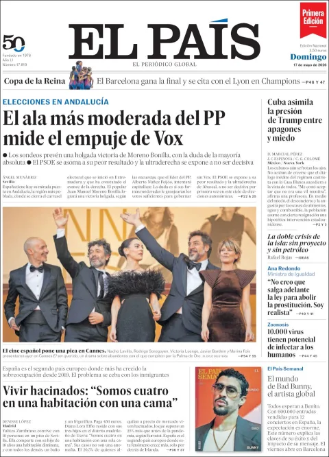 Portada de El Pais