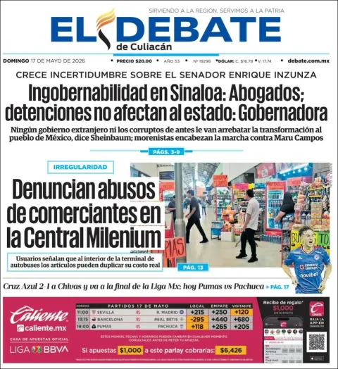 Portada de El Debate de Culiacan