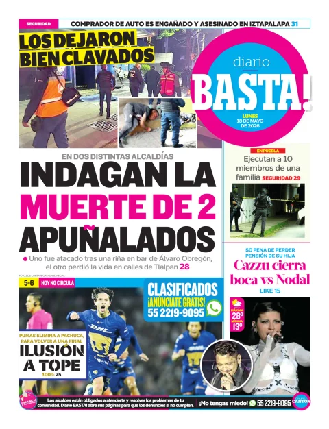 Portada de Basta! (contraportada)