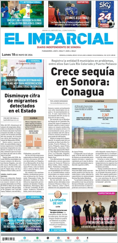 Portada de El Imparcial