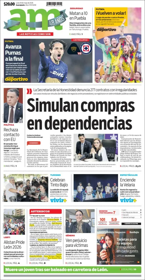 Portada de Am Corredor Industrial del lunes, 18 de mayo de 2026