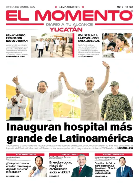 Portada de El Momento Yucatan