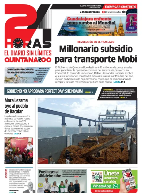 Portada de 24 Horas Quintana Roo