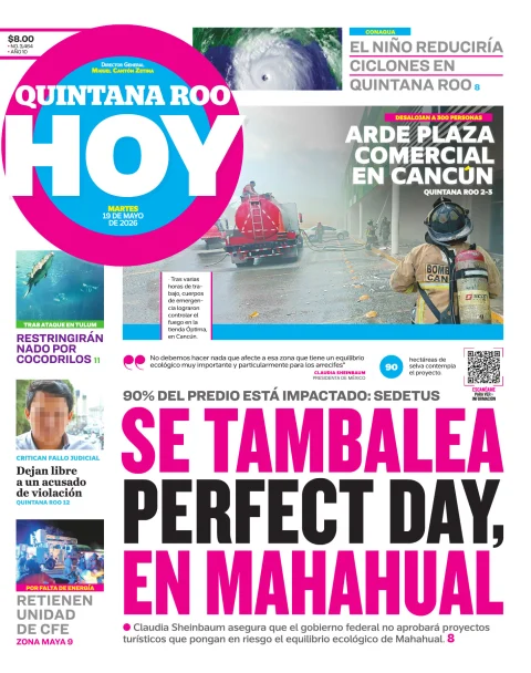 Portada de Quintana Roo Hoy (portada)