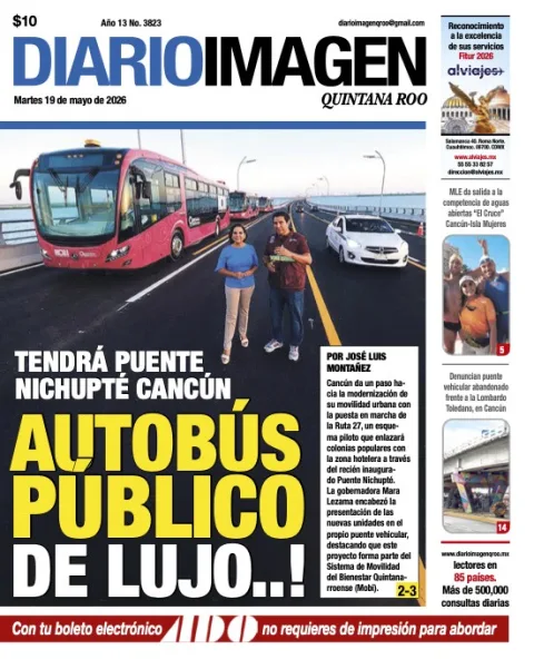 Portada de Diario Imagen Quintana Roo del martes, 19 de mayo de 2026