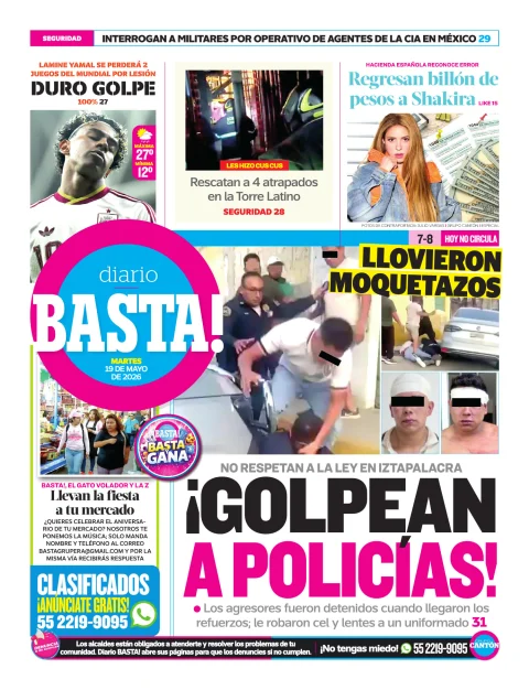 Portada de Basta! (contraportada)
