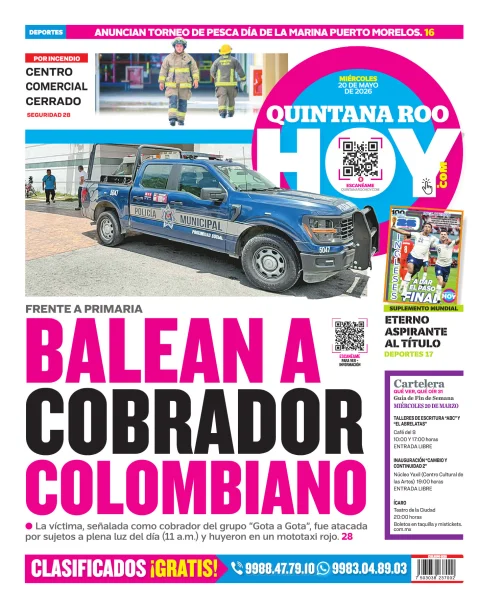 Portada de Quintana Roo Hoy (contraportada)