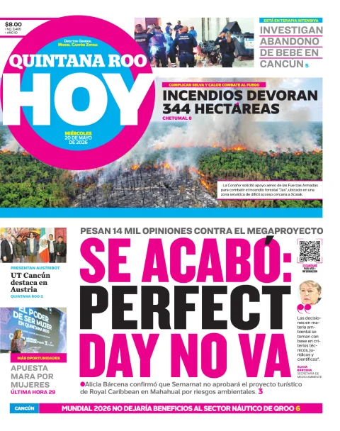 Portada de Quintana Roo Hoy (portada)