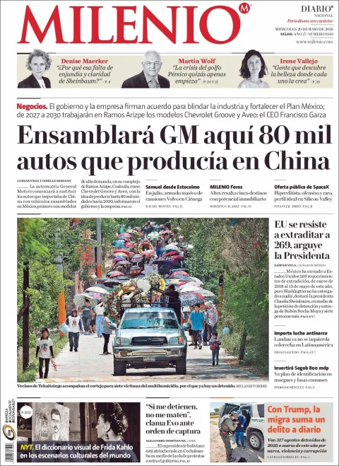 Portada de Milenio