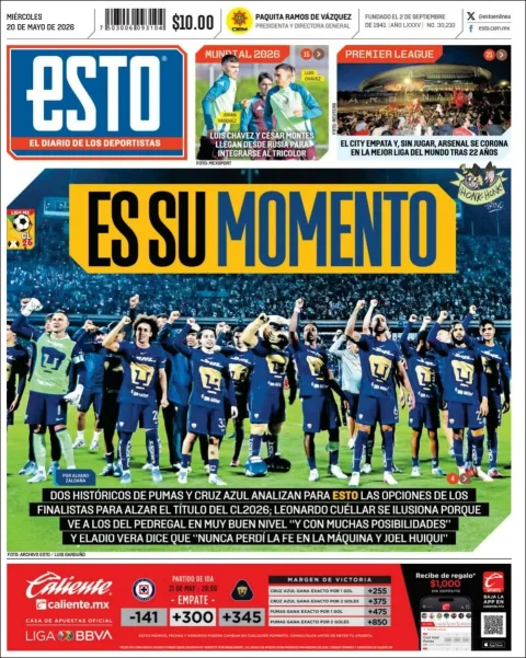 Portada de Esto del miércoles, 20 de mayo de 2026