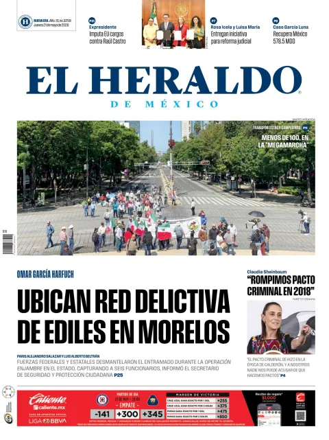 Portada de El Heraldo de Mexico