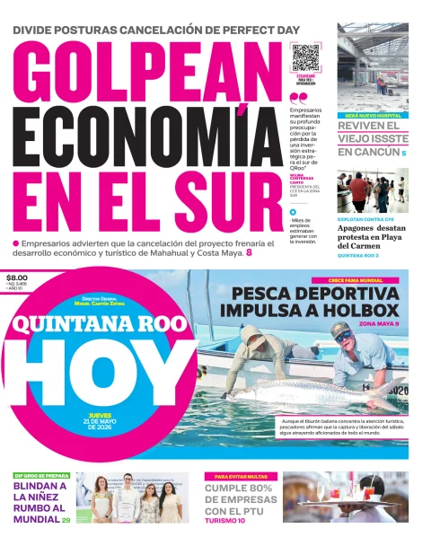 Portada de Quintana Roo Hoy (portada)