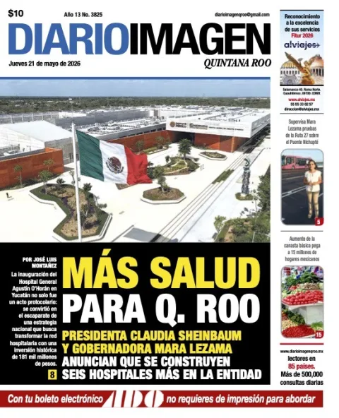Portada de Diario Imagen Quintana Roo del jueves, 21 de mayo de 2026
