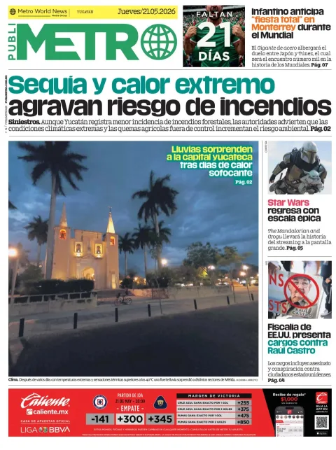 Portada de Publimetro Merida del jueves, 21 de mayo de 2026