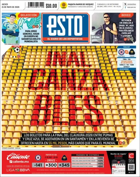 Portada de Esto del jueves, 21 de mayo de 2026