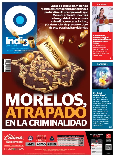 Portada de Reporte Indigo Guadalajara del jueves, 21 de mayo de 2026