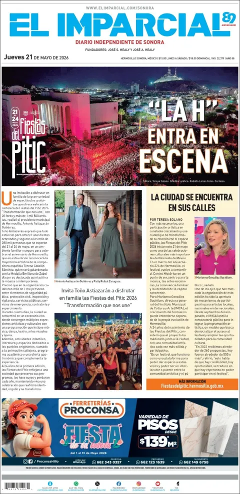 Portada de El Imparcial