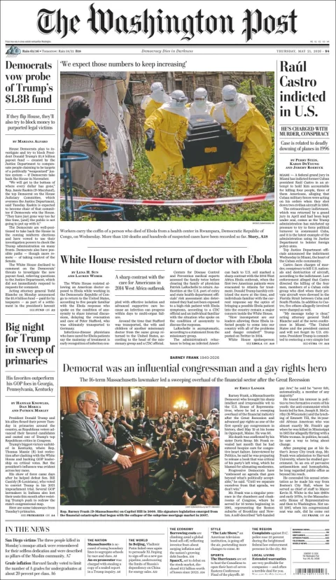Portada de The Washington Post