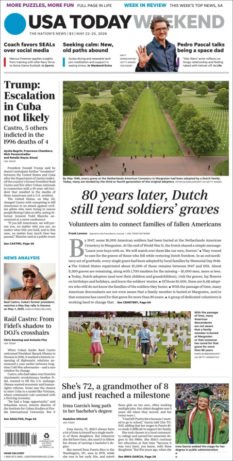 Portada de Usa Today